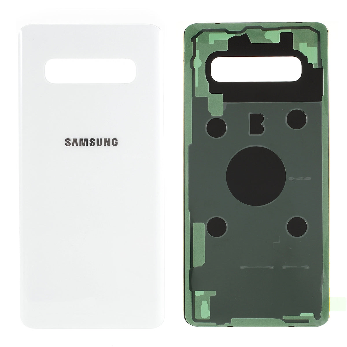 Battery Door Cover Housing with Adhesive Sticker for Samsung Galaxy S10 Plus G975 - White