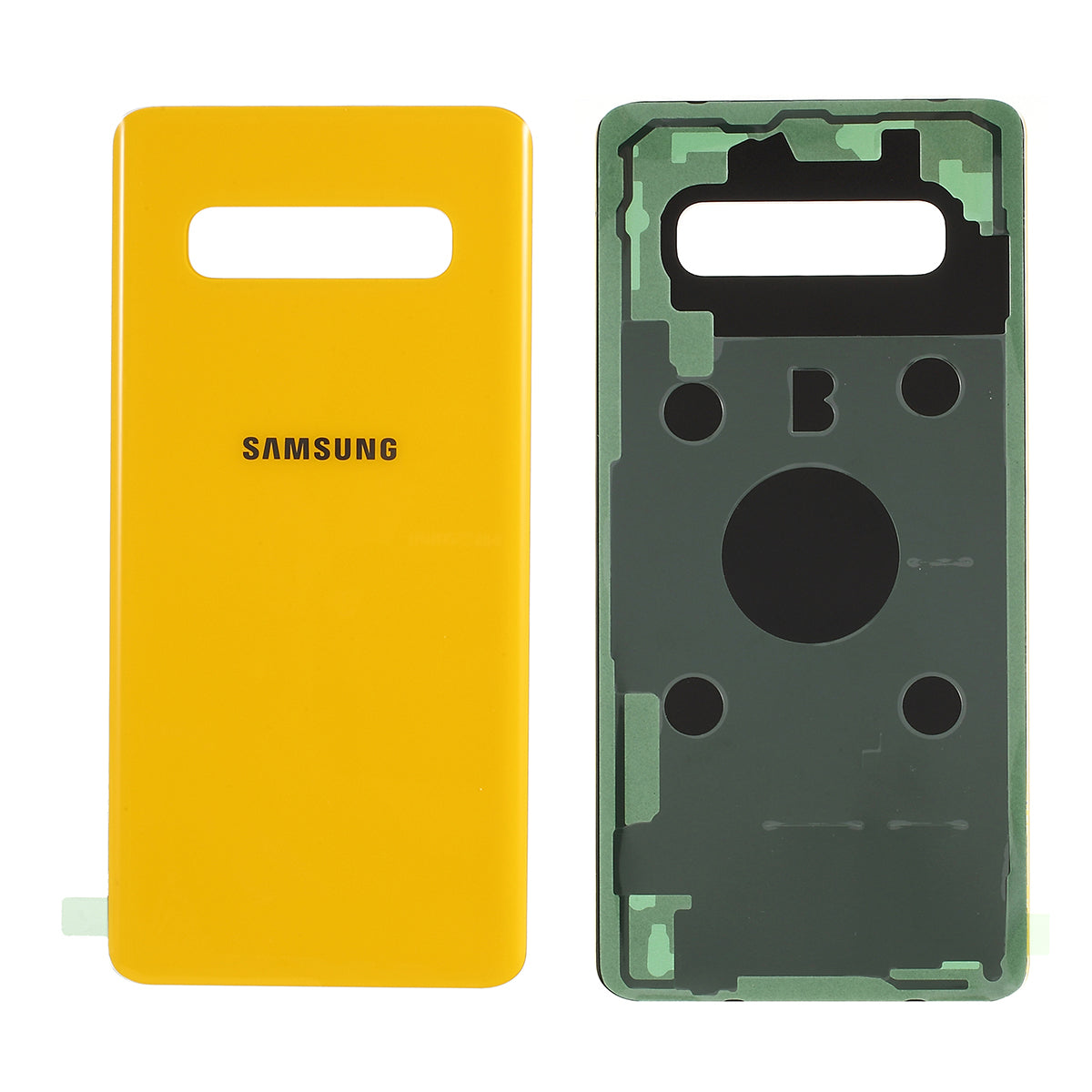Battery Door Cover Housing with Adhesive Sticker for Samsung Galaxy S10 Plus G975 - Yellow