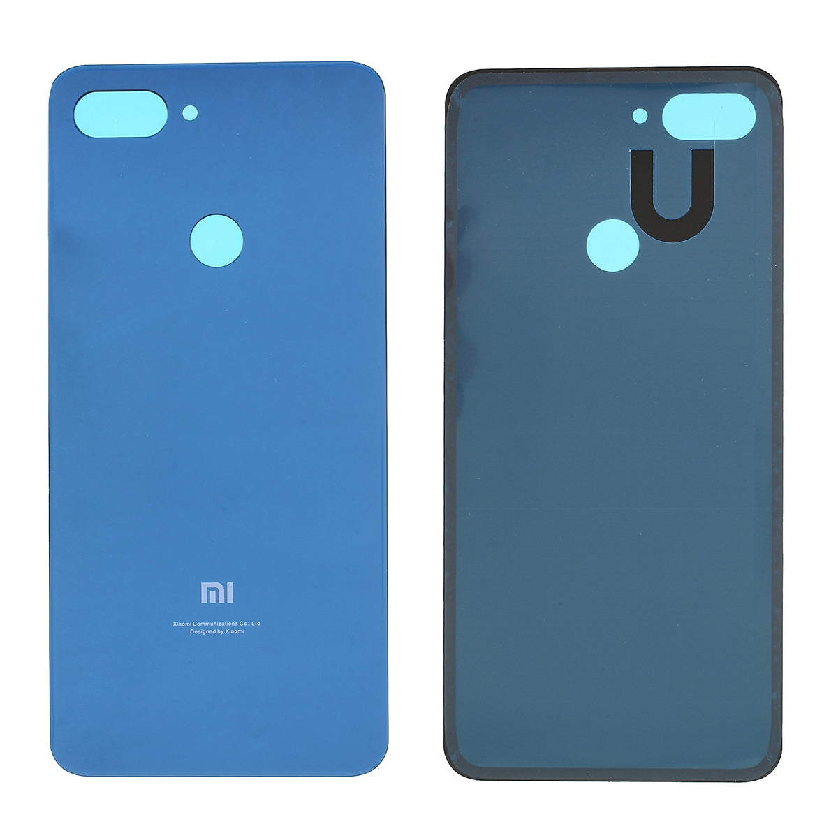 Battery Housing Door Cover Part Replacement for Xiaomi Mi 8 Lite - Black - Blue