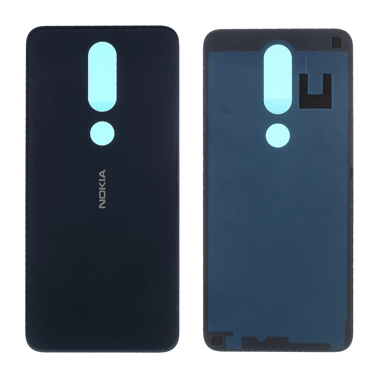 Battery Housing Door Replacement Part with Adhesive Sticker for Nokia 6.1 Plus/X6 - Dark Blue