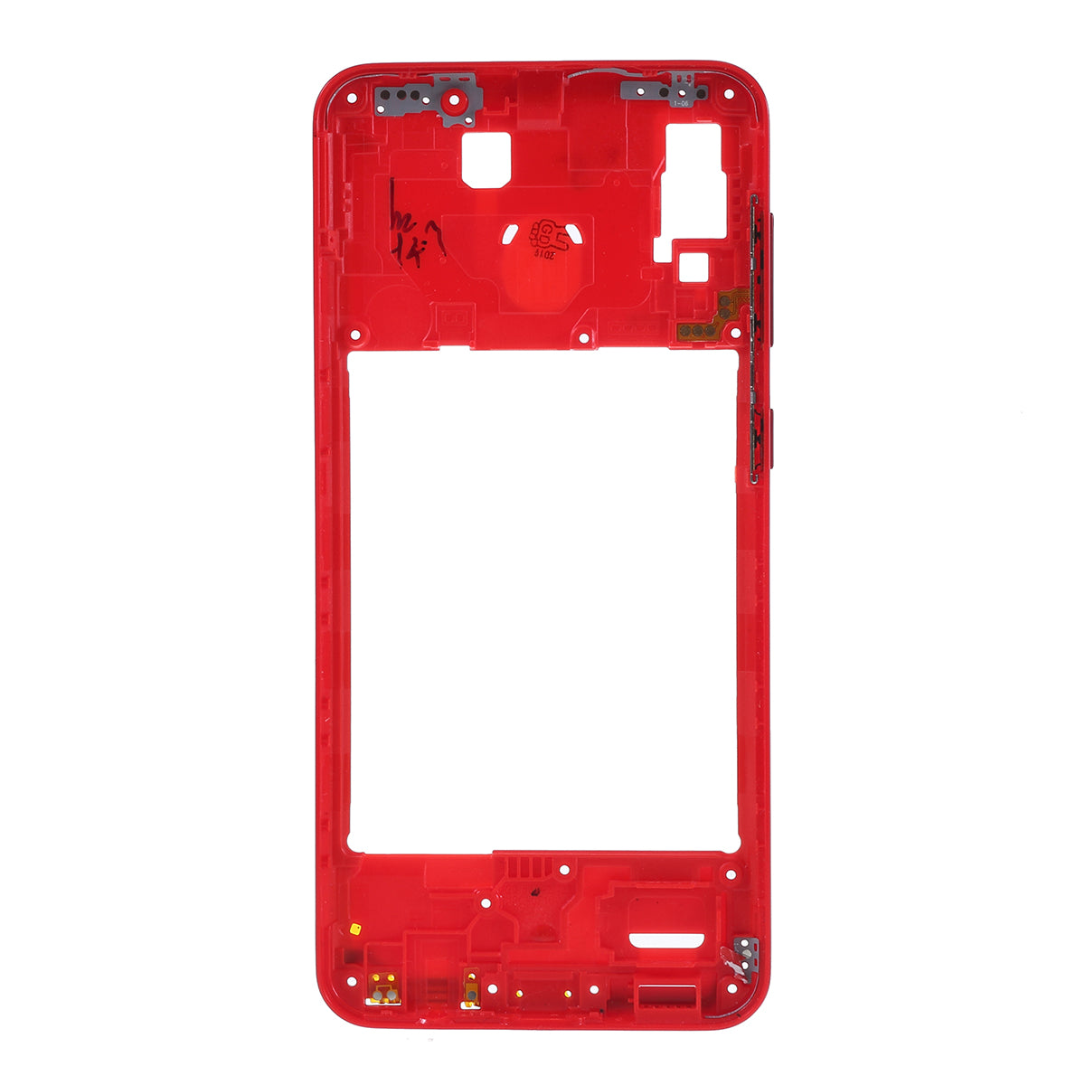 OEM Middle Plate Frame Repair Part (Plastic) for Samsung Galaxy A20 SM-A205F - Red