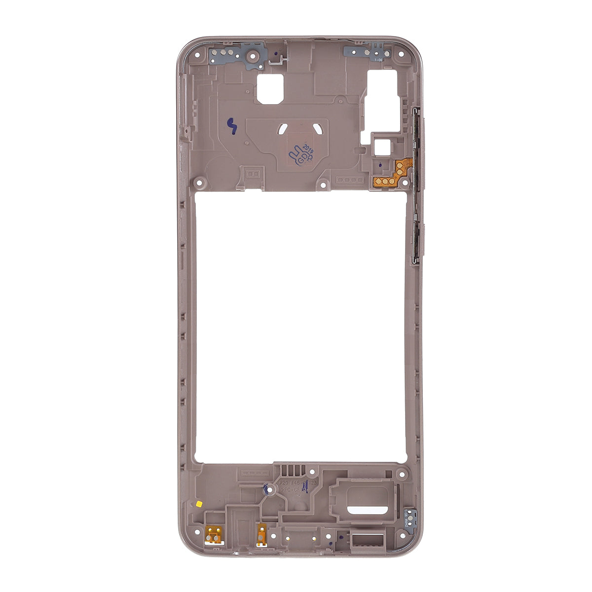 OEM Middle Plate Frame Repair Part (Plastic) for Samsung Galaxy A20 SM-A205F - Gold