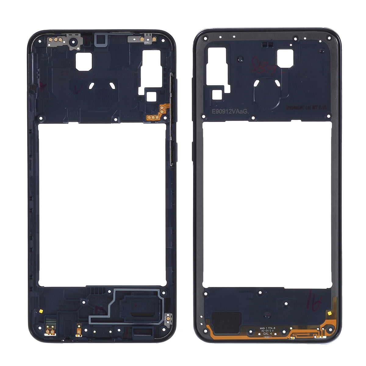 OEM Middle Plate Frame Repair Part (Plastic) for Samsung Galaxy A20 SM-A205F - Blue