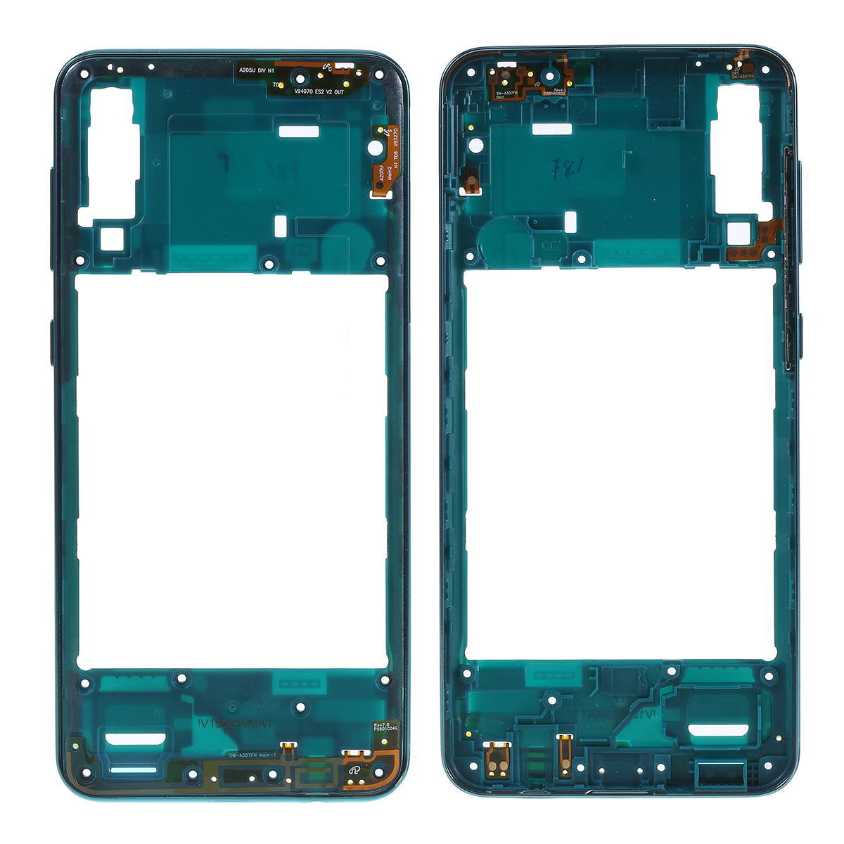 OEM Middle Plate Frame Repair Part (Plastic) for Samsung Galaxy A30s SM-A307F - Green
