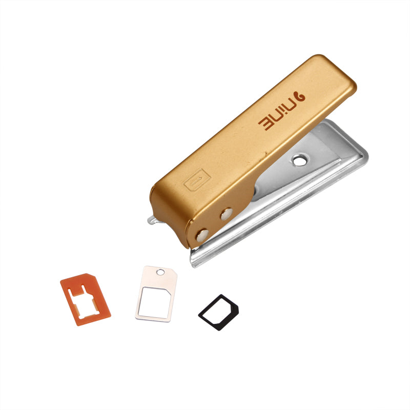 D9ELEMENT Micro SIM Card Cutter for iPhone 4s 4/Samsung S5 - Gold