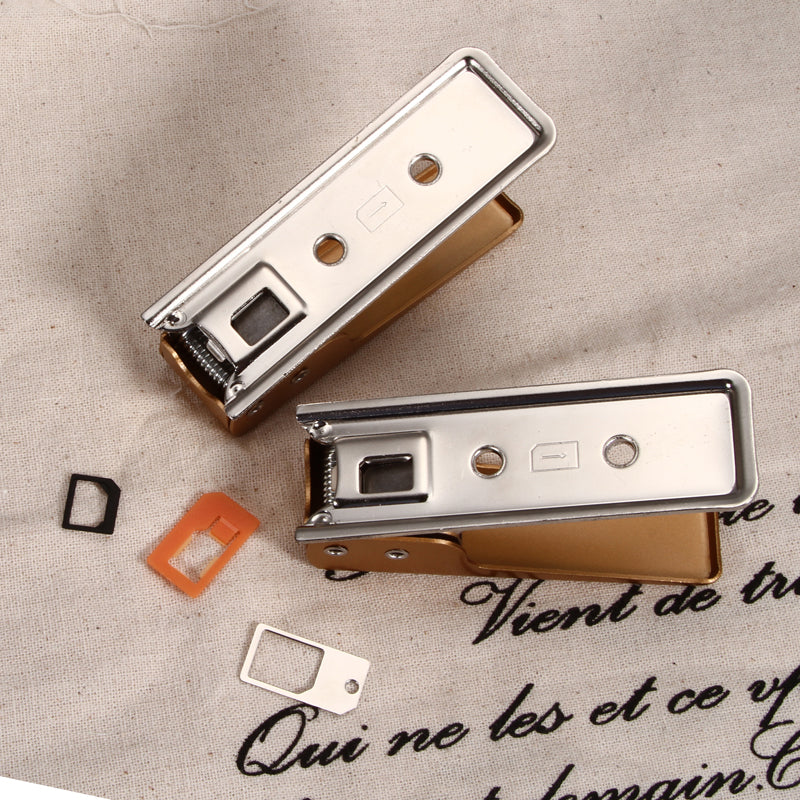 D9ELEMENT Micro SIM Card Cutter for iPhone 4s 4/Samsung S5 - Gold