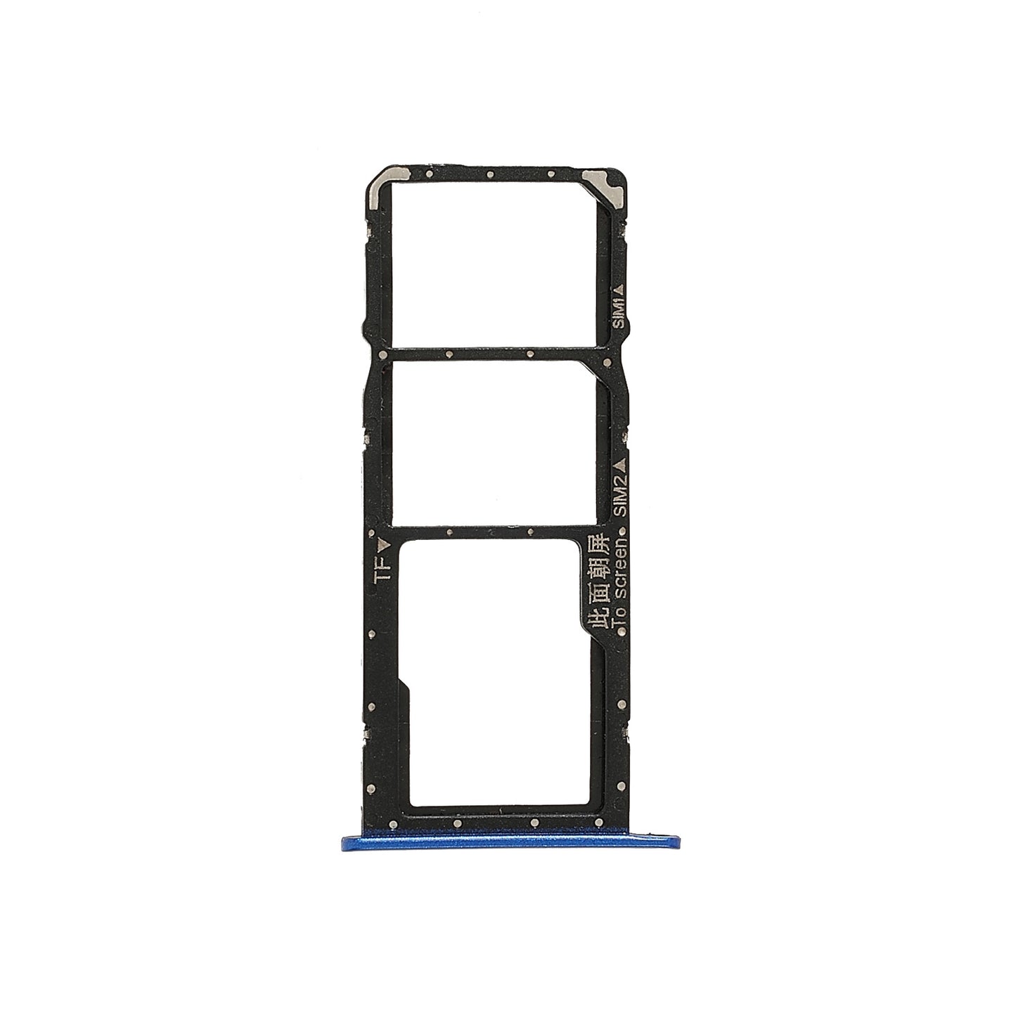 OEM Dual SIM Card + TF Card Tray Holder Replacement (without Logo) for Honor 8X/View 10 Lite - Blue