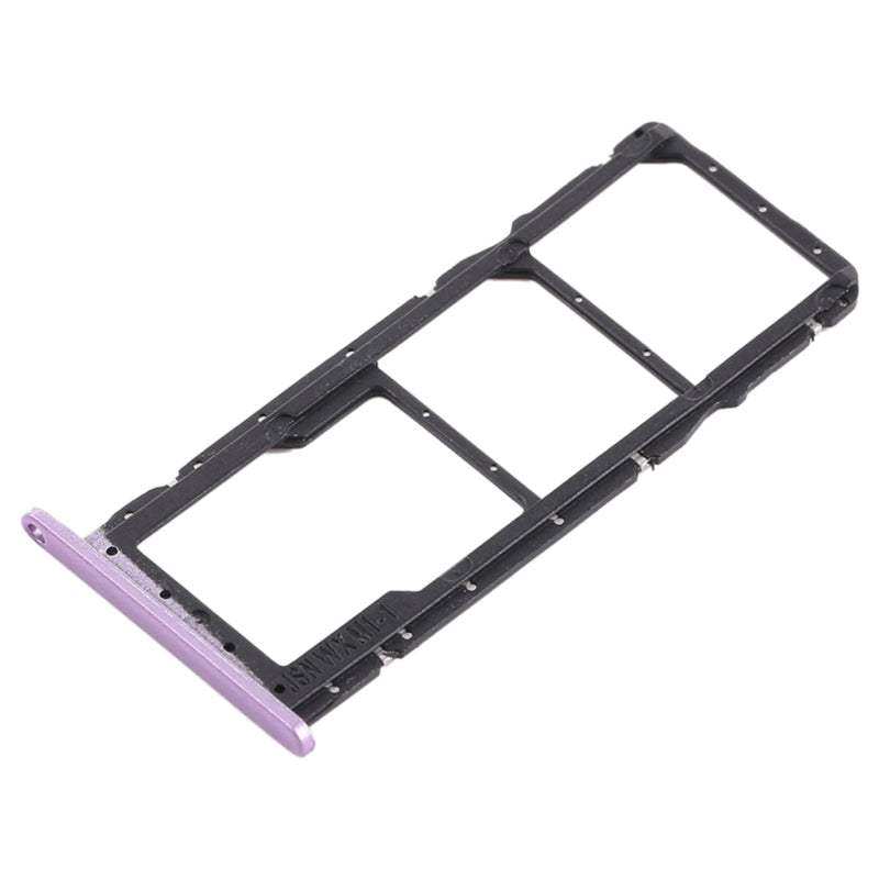 OEM Dual SIM Card + TF Card Tray Holder Replacement (without Logo) for Honor 8X/View 10 Lite - Purple