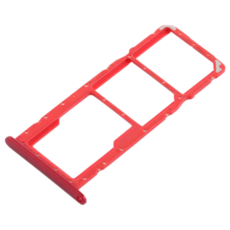 OEM Dual SIM Card + TF Card Tray Holder Replacement (without Logo) for Honor 8X/View 10 Lite - Red