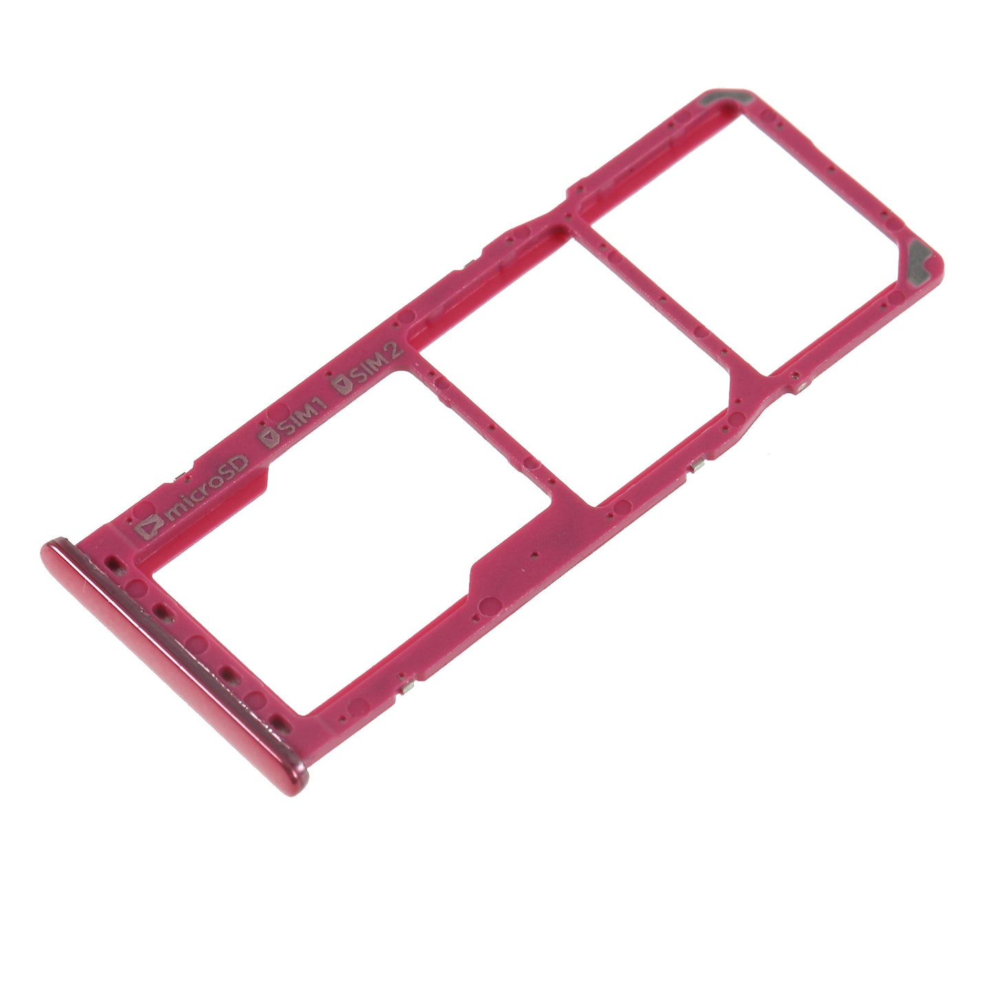 OEM for Samsung Galaxy A7 (2018) A750 Dual SIM + SD Card Tray Holder Part - Red