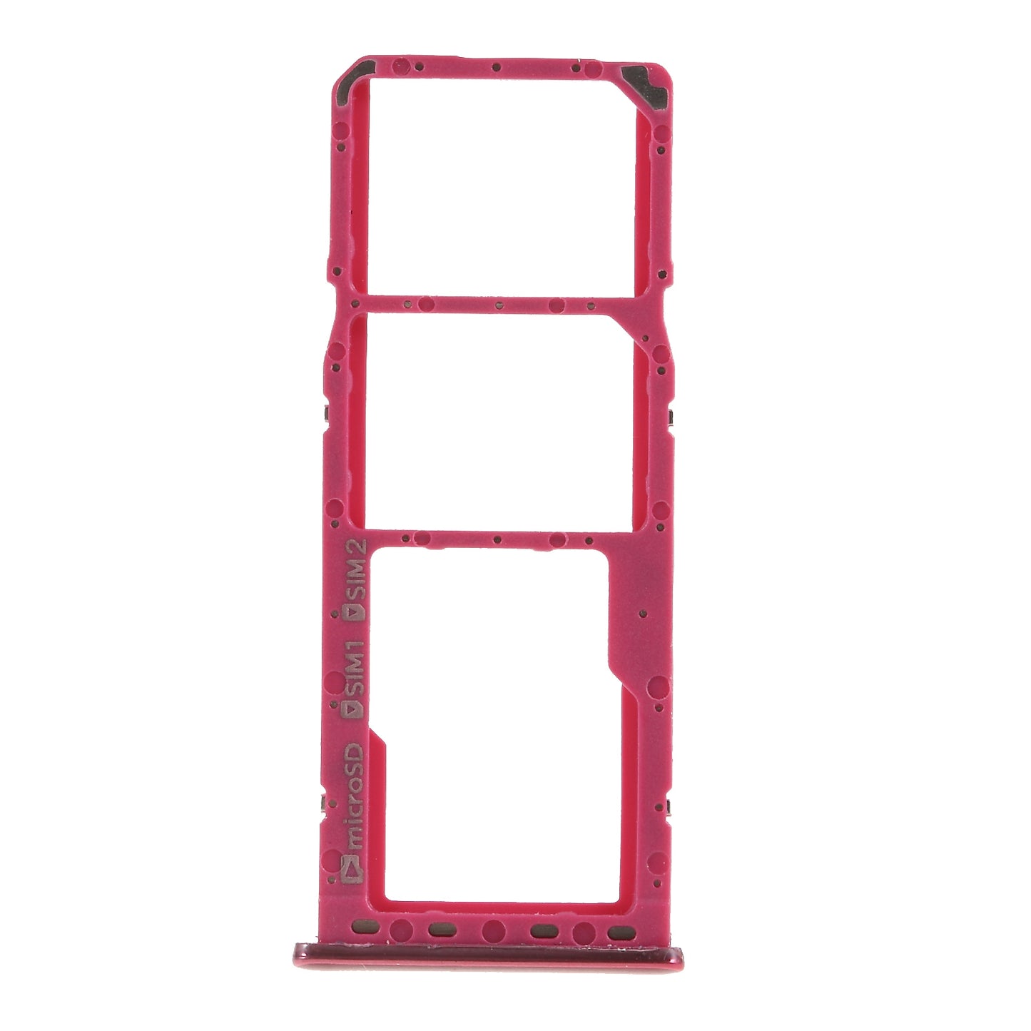 OEM for Samsung Galaxy A7 (2018) A750 Dual SIM + SD Card Tray Holder Part - Red