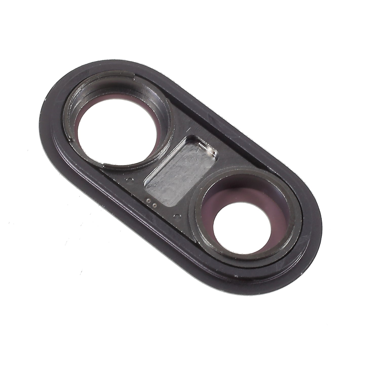 For iPhone 8 Plus 5.5 inch Rear Camera Lens Ring Cover with Glass Lens - Black