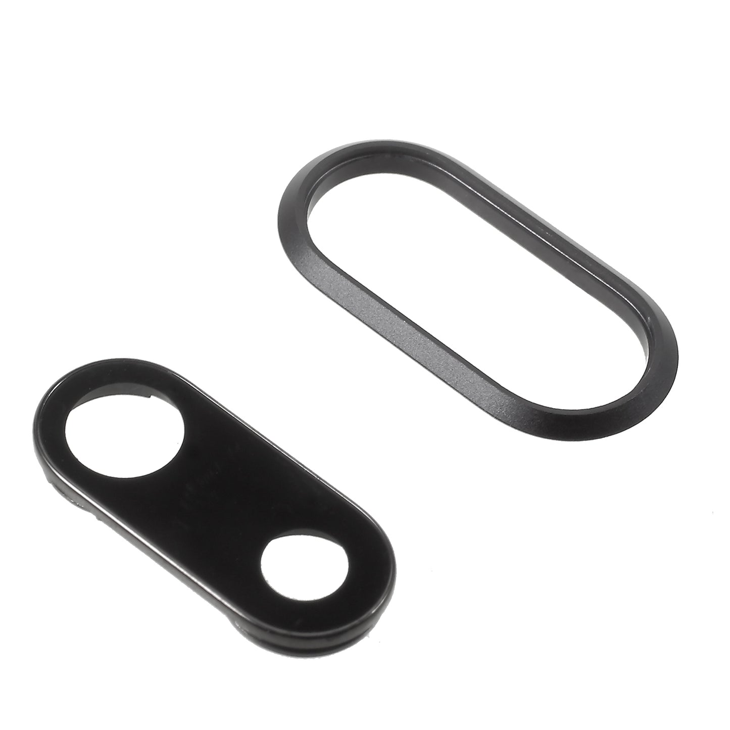 For iPhone 8 Plus 5.5 inch Rear Camera Lens Ring Cover with Glass Lens - Black