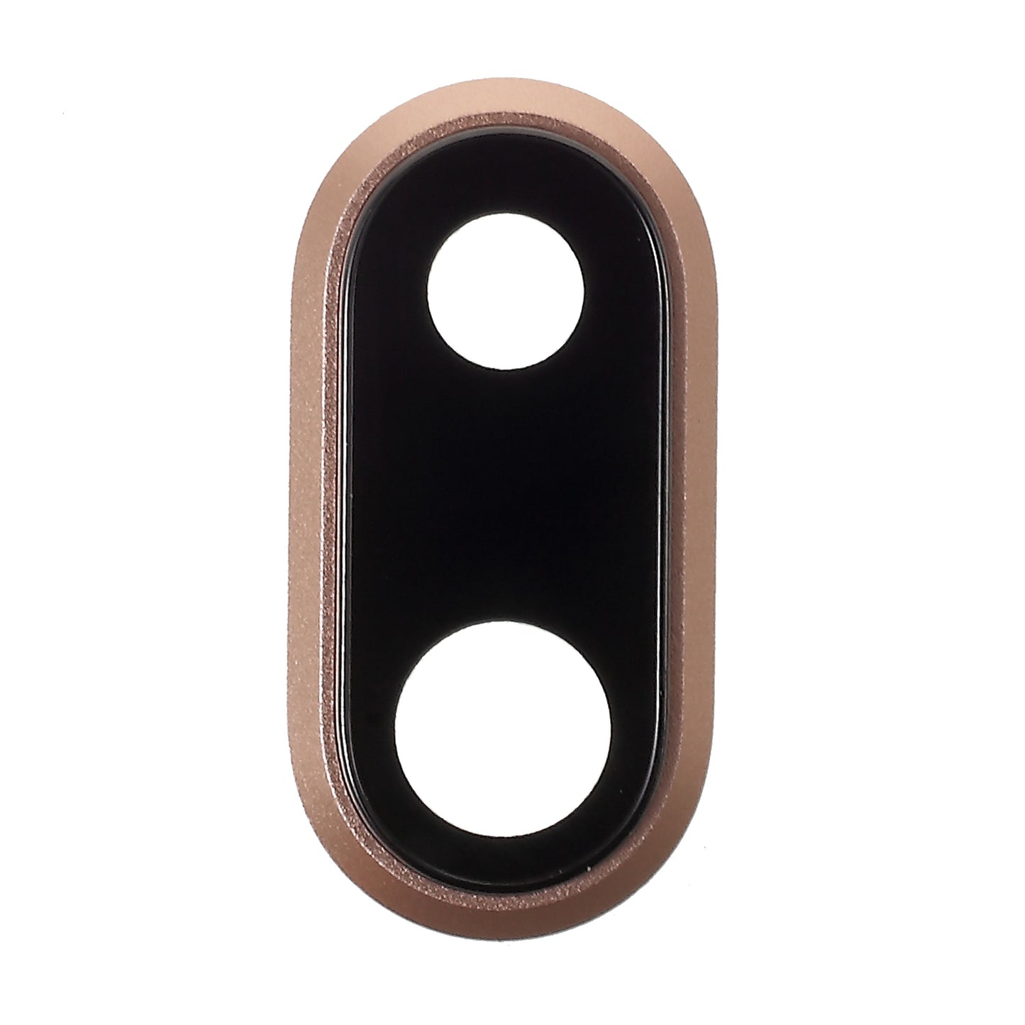 For iPhone 8 Plus 5.5 inch Rear Camera Lens Ring Cover with Glass Lens - Gold