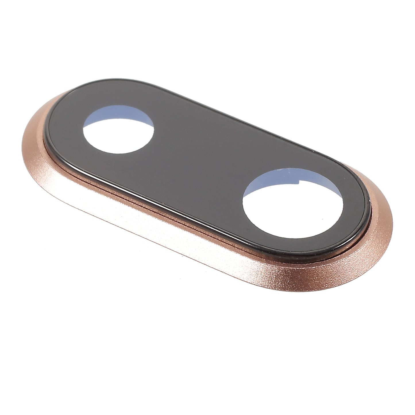 For iPhone 8 Plus 5.5 inch Rear Camera Lens Ring Cover with Glass Lens - Gold