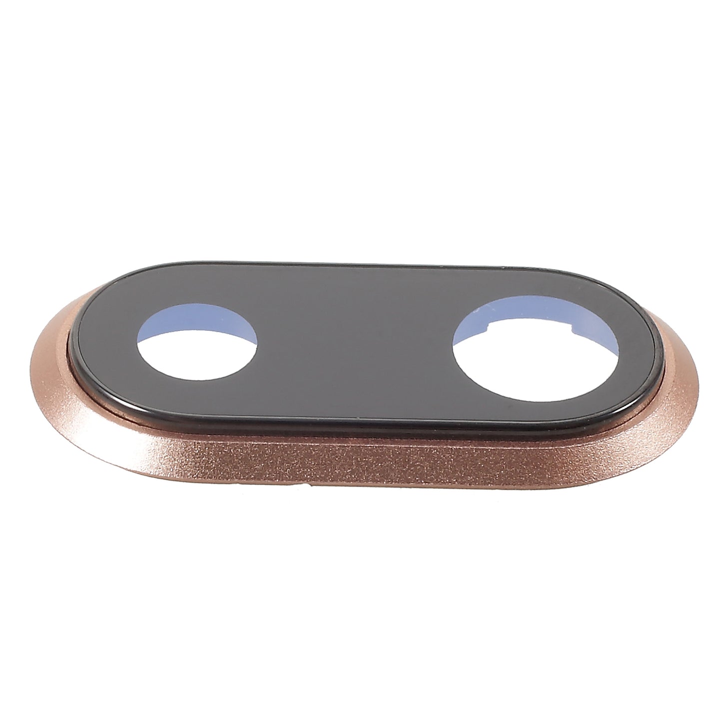 For iPhone 8 Plus 5.5 inch Rear Camera Lens Ring Cover with Glass Lens - Gold