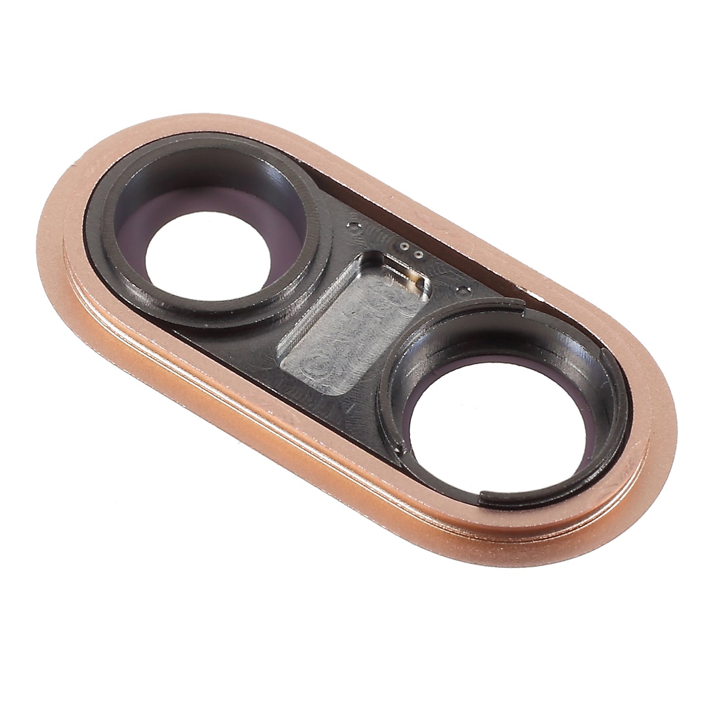 For iPhone 8 Plus 5.5 inch Rear Camera Lens Ring Cover with Glass Lens - Gold