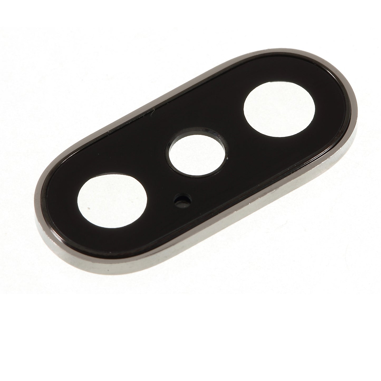For iPhone XS / XS Max Back Camera Lens Ring Cover with Glass Lens - Silver
