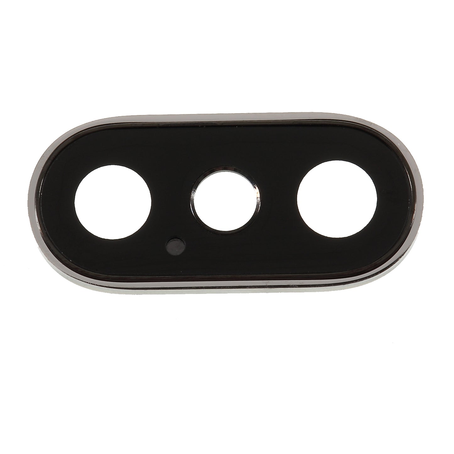 For iPhone XS / XS Max Back Camera Lens Ring Cover with Glass Lens - Silver