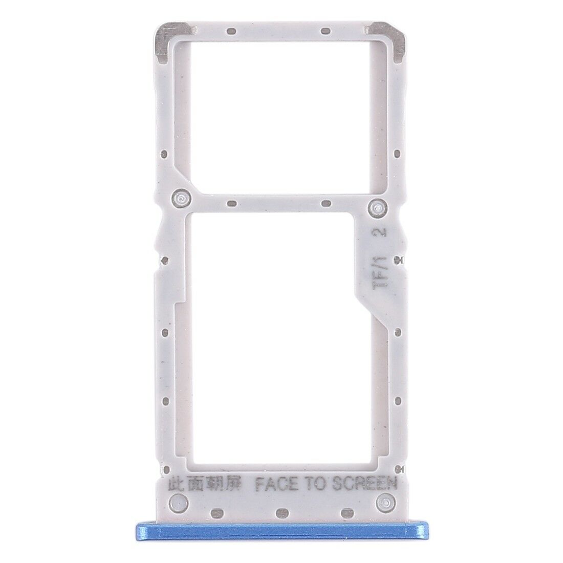 OEM Dual SIM Card Tray Holder Part Replacement for Xiaomi Redmi Note 6 Pro - Blue