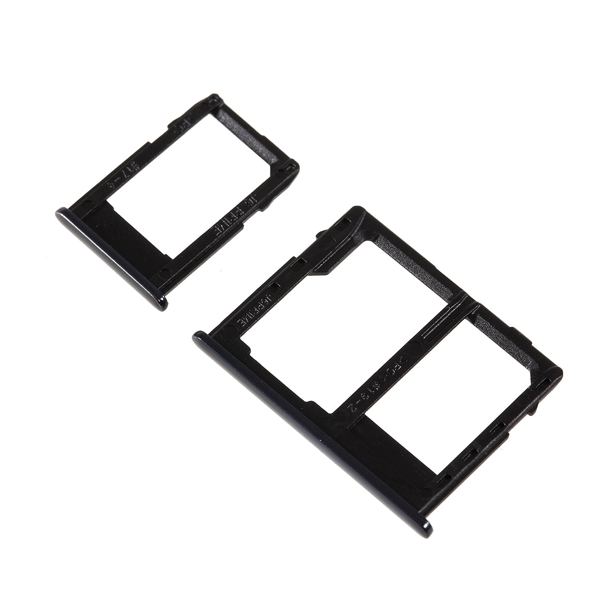 OEM SIM1 + SIM2/Micro SD Card Tray Slots Part for Samsung Galaxy J4 Plus / J6 Plus - Black