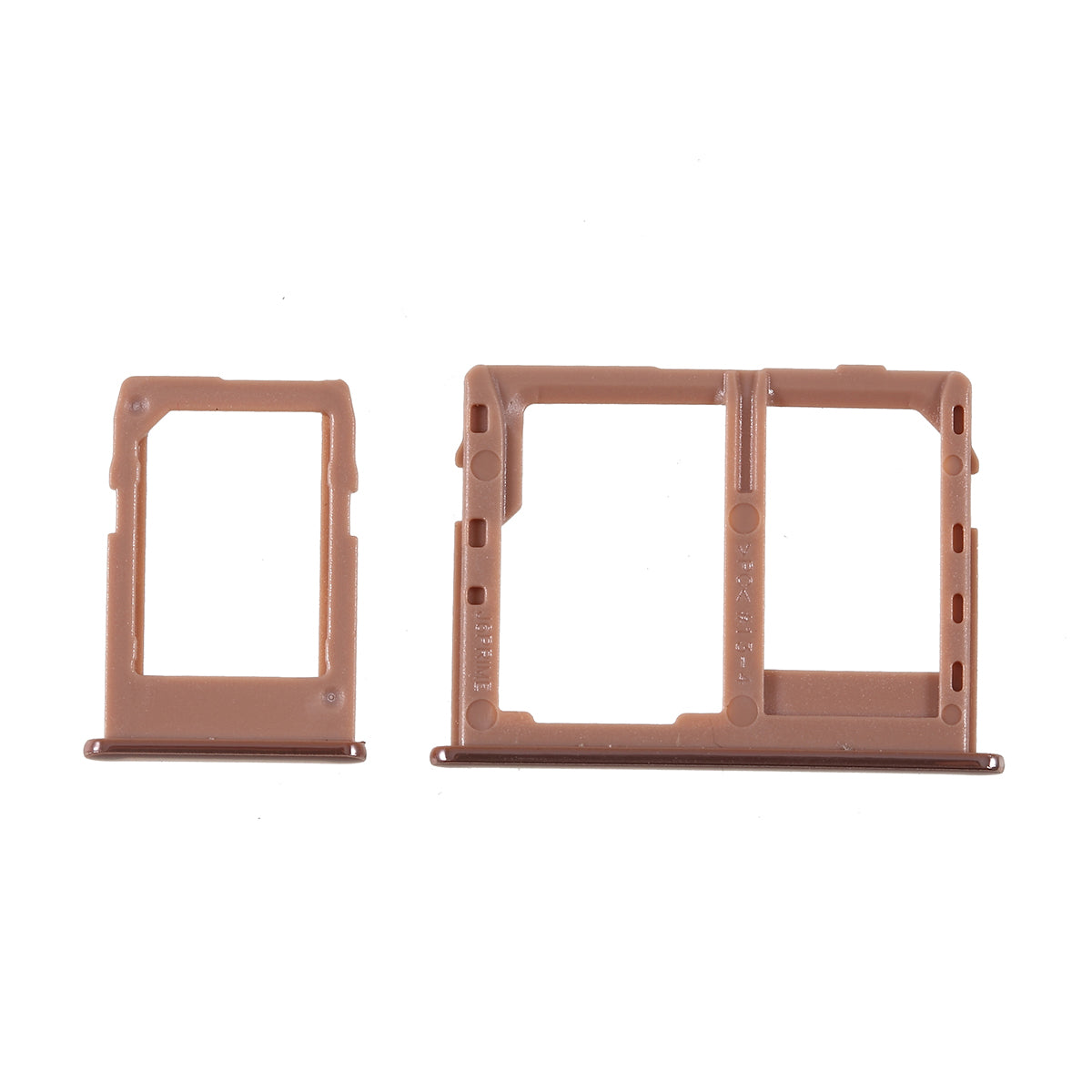 OEM SIM1 + SIM2/Micro SD Card Tray Slots Part for Samsung Galaxy J4 Plus / J6 Plus - Rose Gold