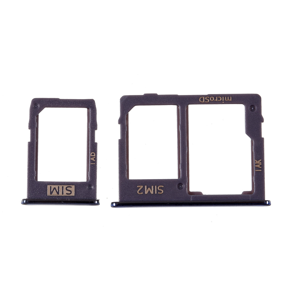 OEM SIM1 + SIM2/Micro SD Card Tray Slots Part for Samsung Galaxy J4 Plus / J6 Plus - Grey