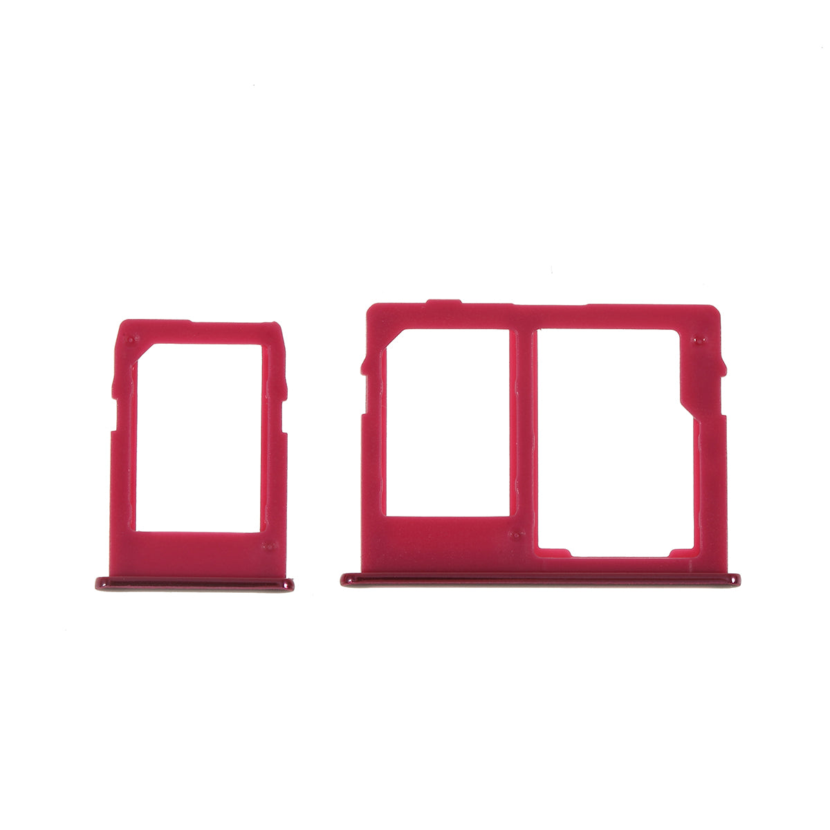 OEM SIM1 + SIM2/Micro SD Card Tray Slots Part for Samsung Galaxy J4 Plus / J6 Plus - Red