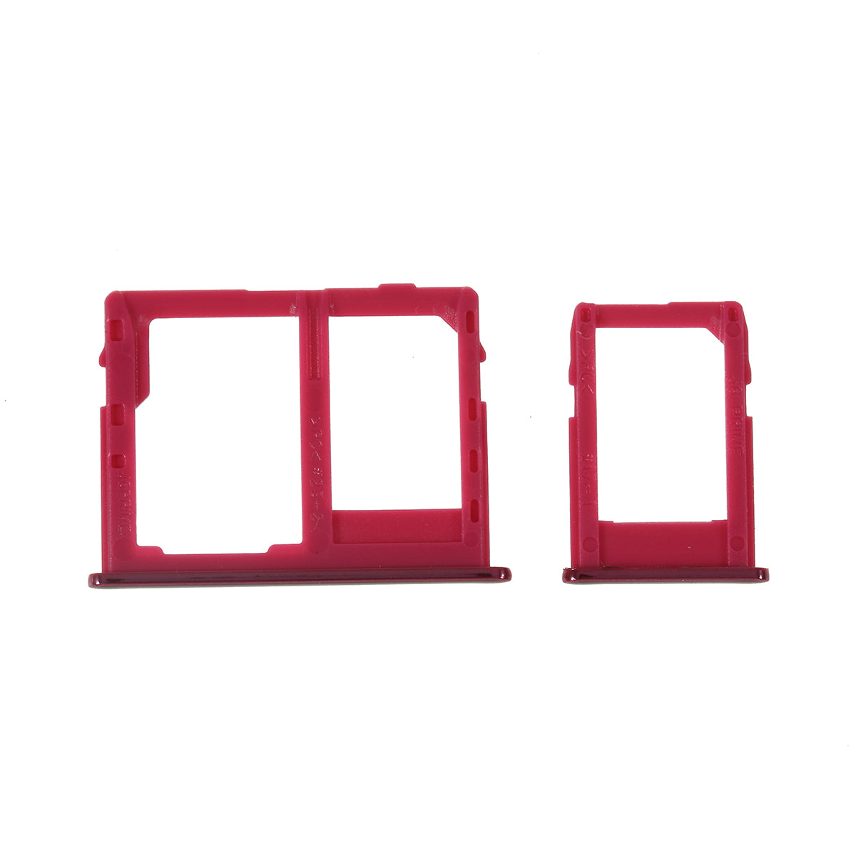 OEM SIM1 + SIM2/Micro SD Card Tray Slots Part for Samsung Galaxy J4 Plus / J6 Plus - Red