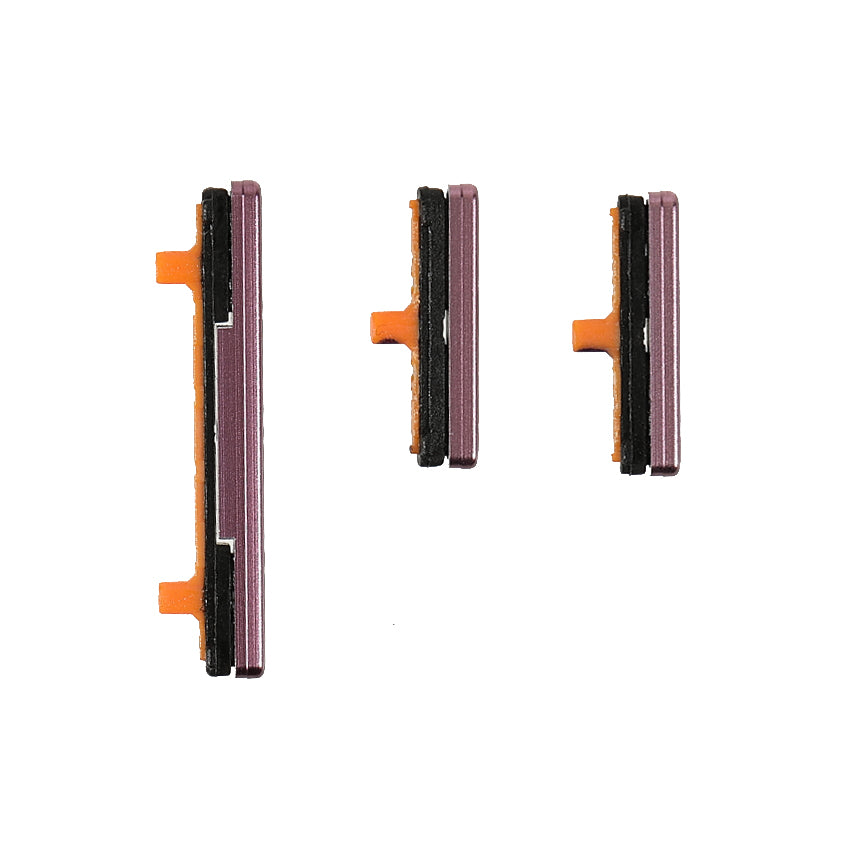 3Pcs/Pack OEM Side Buttons Set (without Logo) for Samsung Galaxy S9 G960/S9+ G965 - Purple