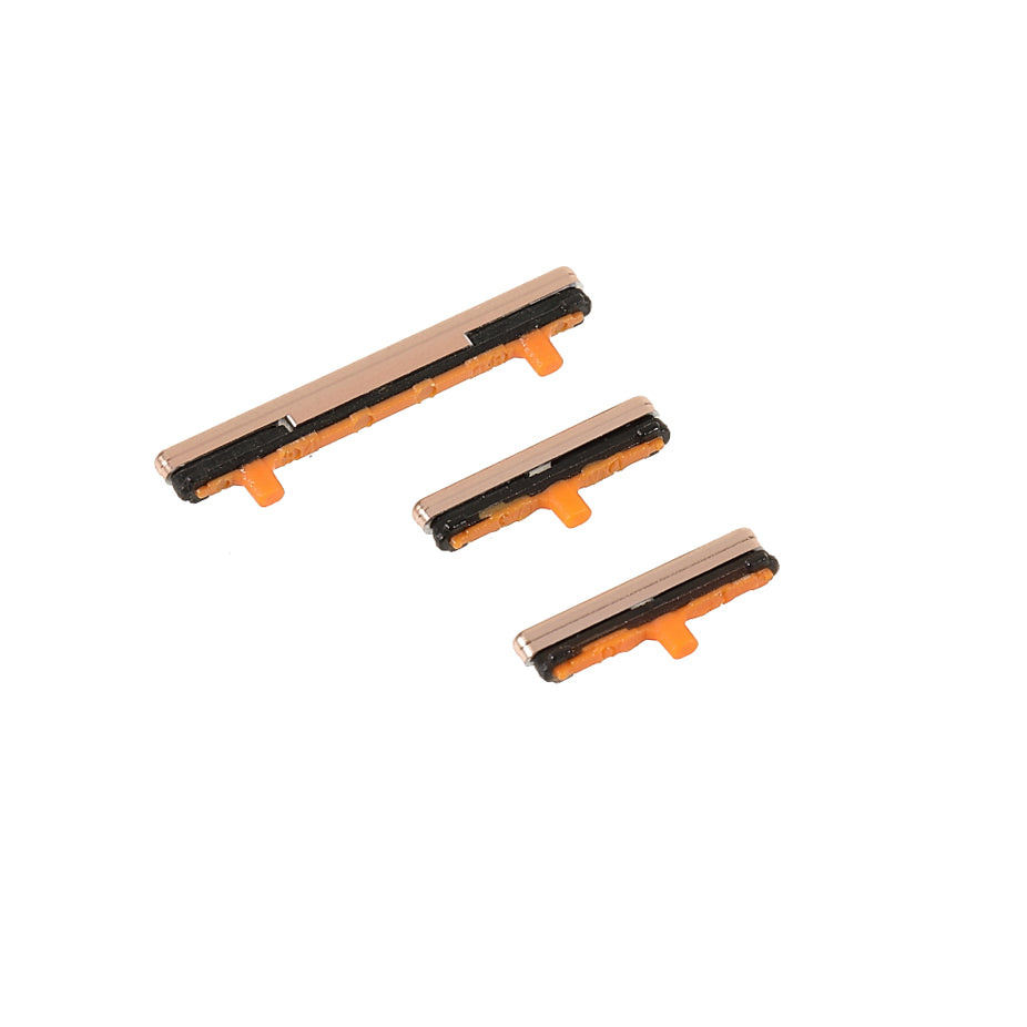 3Pcs/Pack OEM Side Buttons Set (without Logo) for Samsung Galaxy S9 G960/S9+ G965 - Gold