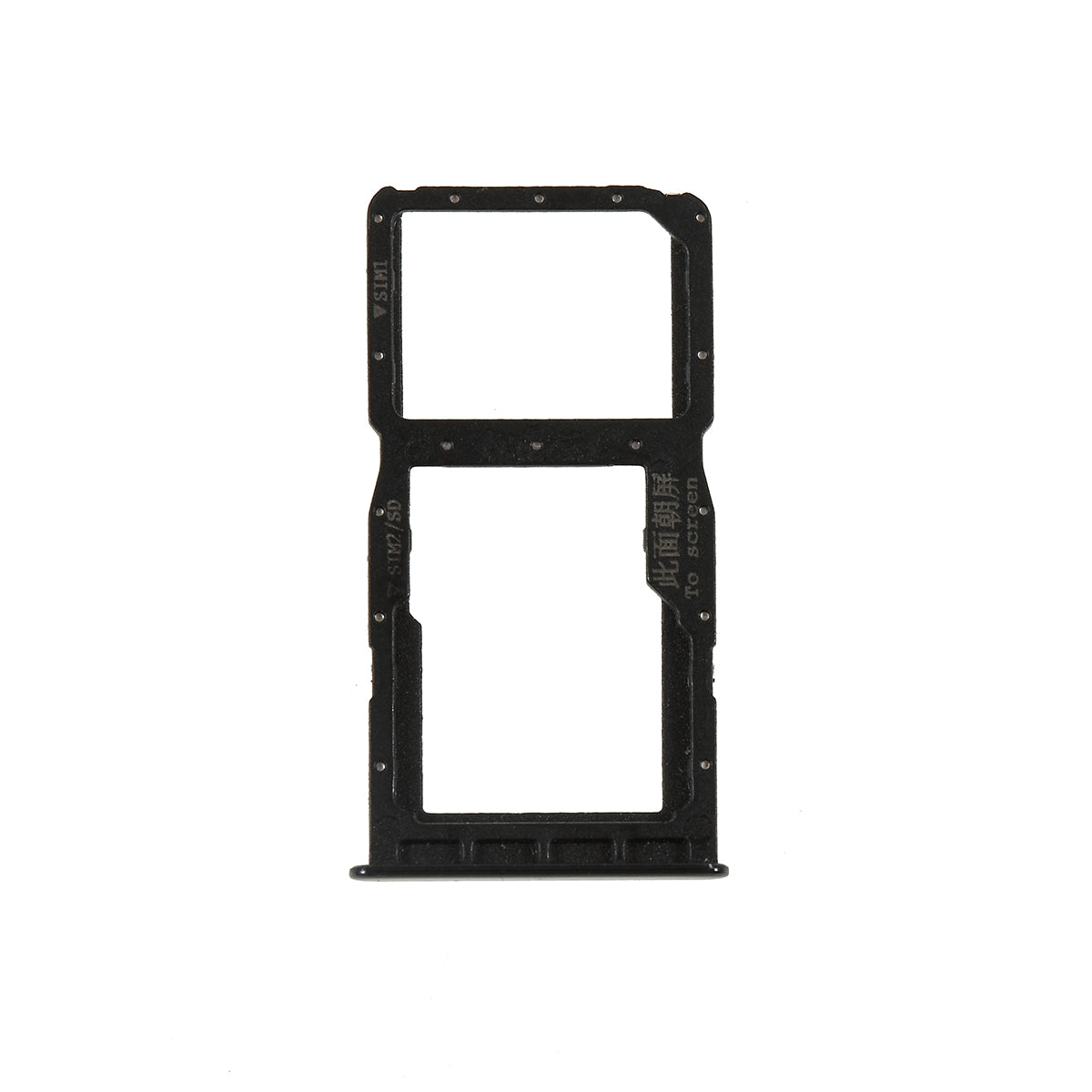 OEM Dual SIM Micro SD Card Tray Holder Replacement for Huawei P30 Lite / nova 4e / Huawei P30 Lite New Edition - Black