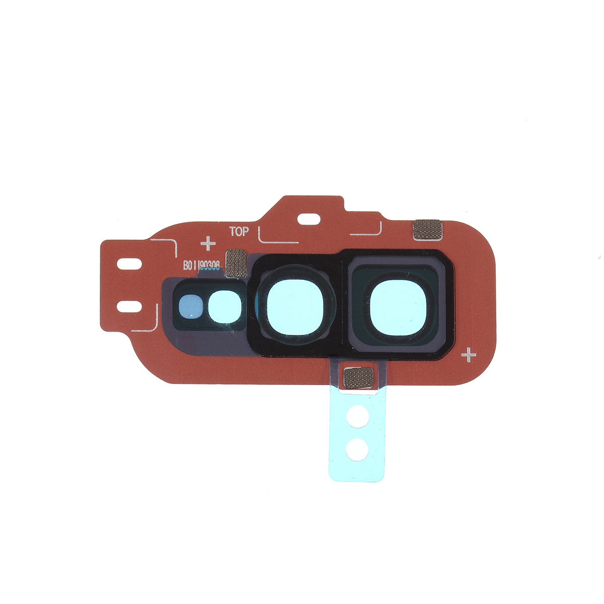 OEM Back Camera Lens Ring Cover with Glass Lens for Samsung Galaxy S10e G970 - Wine Red