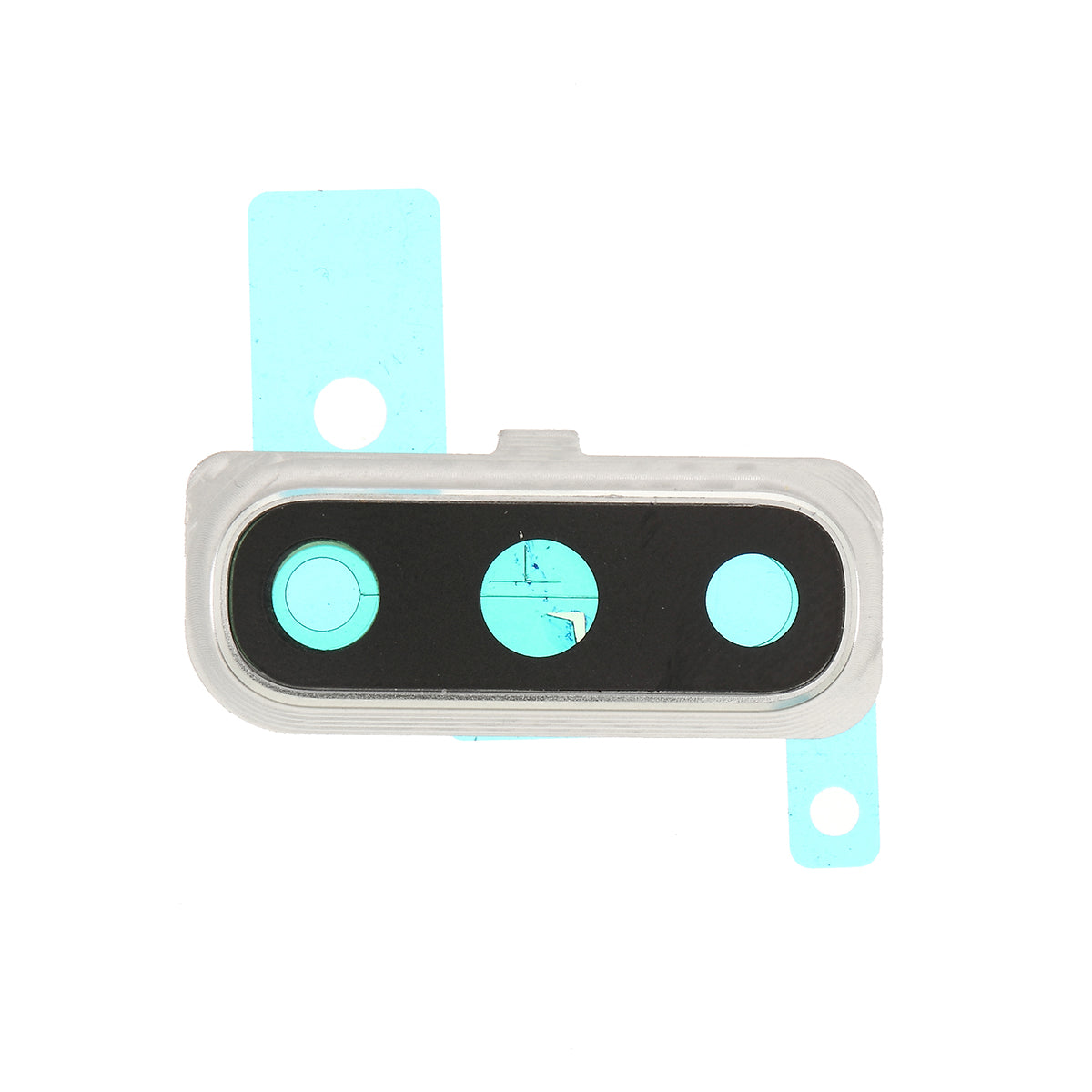 OEM Back Camera Lens Ring Cover with Glass Lens for Samsung Galaxy A50 SM-A505 - Silver