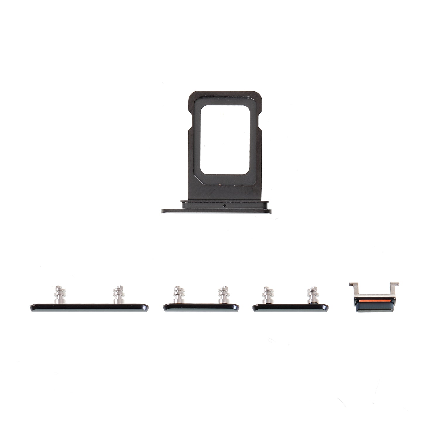 OEM 5Pcs/Set Side Button Set for iPhone 11 Pro Max 6.5 inch (Mute / Power / Volume Buttons + SIM Card Tray) - Green