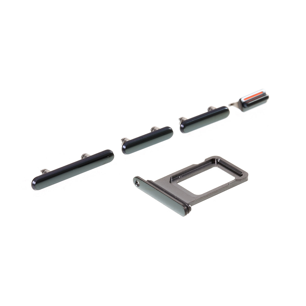 OEM Side Buttons Set for iPhone 11 Pro (Mute / Power / Volume Buttons + Sim Card Tray) - Green