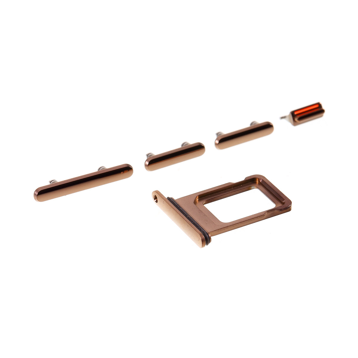 OEM Side Buttons Set for iPhone 11 Pro (Mute / Power / Volume Buttons + Sim Card Tray) - Gold