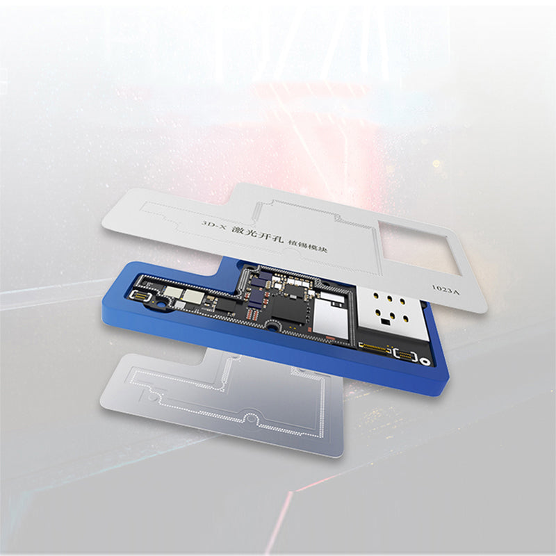 BST-1023A 3D Planting Tin Network Mesh IC Chip BGA Reballing Solder Template for iPhone X