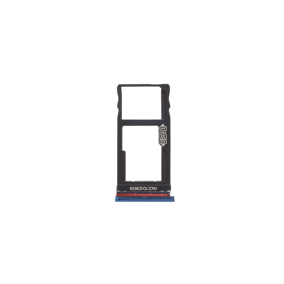 OEM Micro SD Card Tray Holder Replacement for Motorola One Vision P50 - Red / Blue