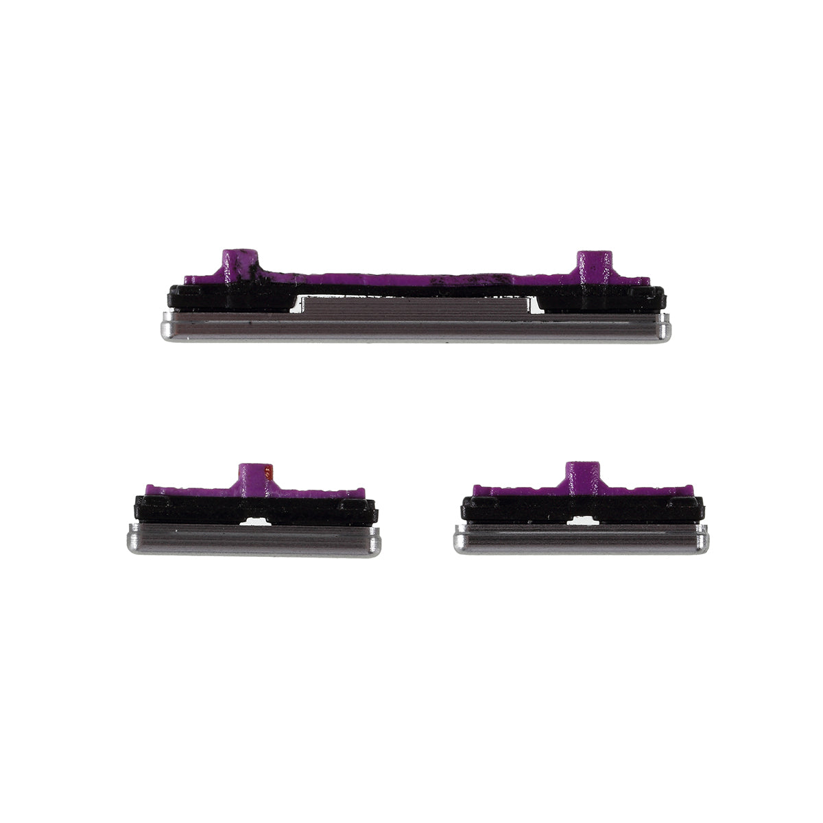 For Samsung Galaxy S10 G973 / S10 Plus G975 3Pcs / Set OEM Power On / Off and Volume Side Buttons (without Logo) - Silver