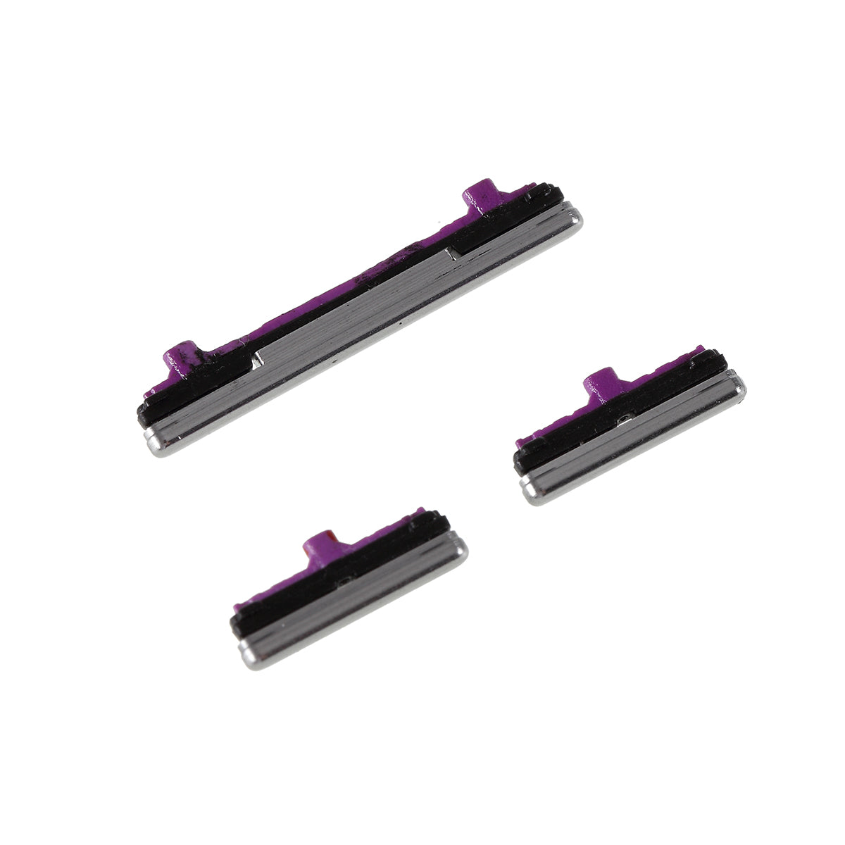 For Samsung Galaxy S10 G973 / S10 Plus G975 3Pcs / Set OEM Power On / Off and Volume Side Buttons (without Logo) - Silver
