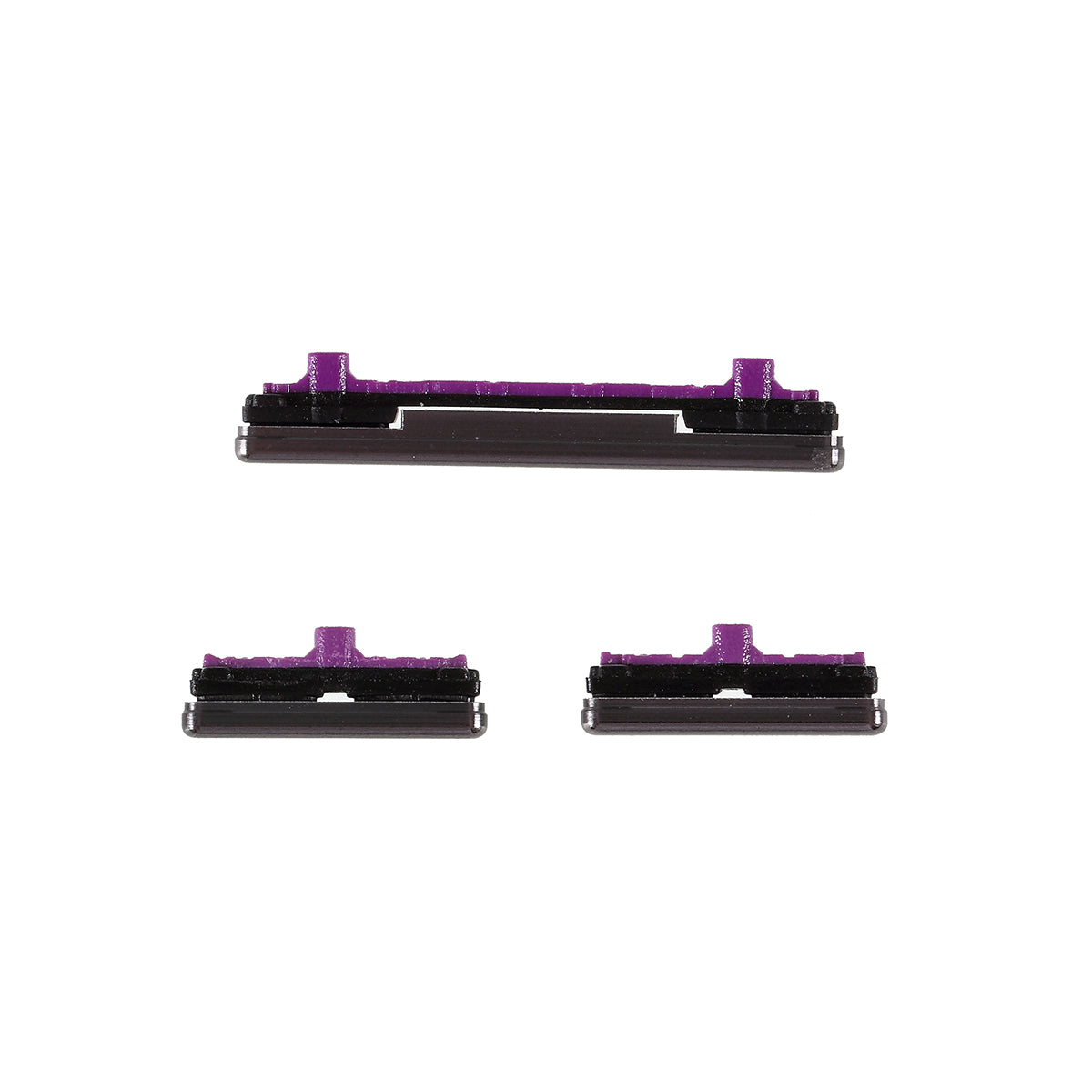 For Samsung Galaxy S10 G973 / S10 Plus G975 3Pcs / Set OEM Power On / Off and Volume Side Buttons (without Logo) - Black