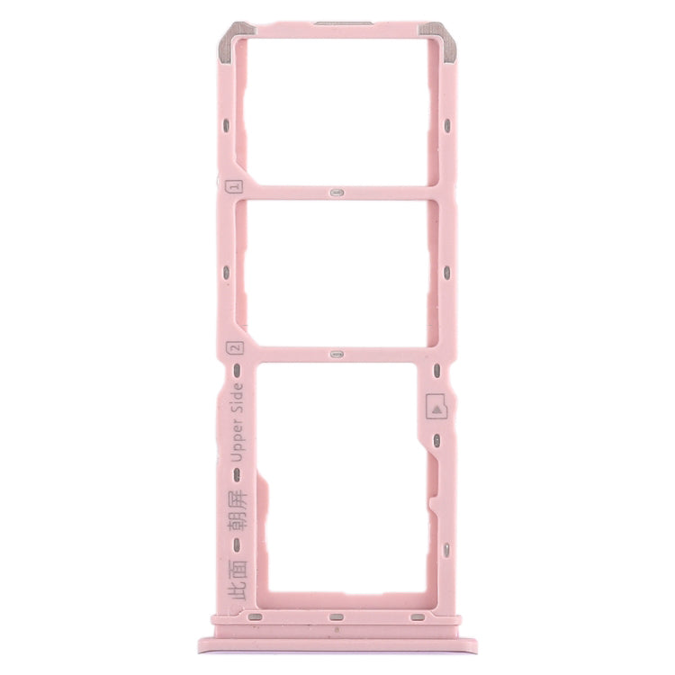OEM SIM1 + SIM2 + Micro SD Card Tray Holders Part for vivo Y97 - Pink