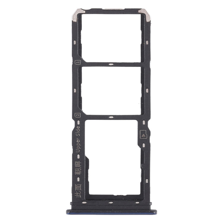 OEM SIM1 + SIM2 + Micro SD Card Tray Holders Part for vivo Y97 - Blue