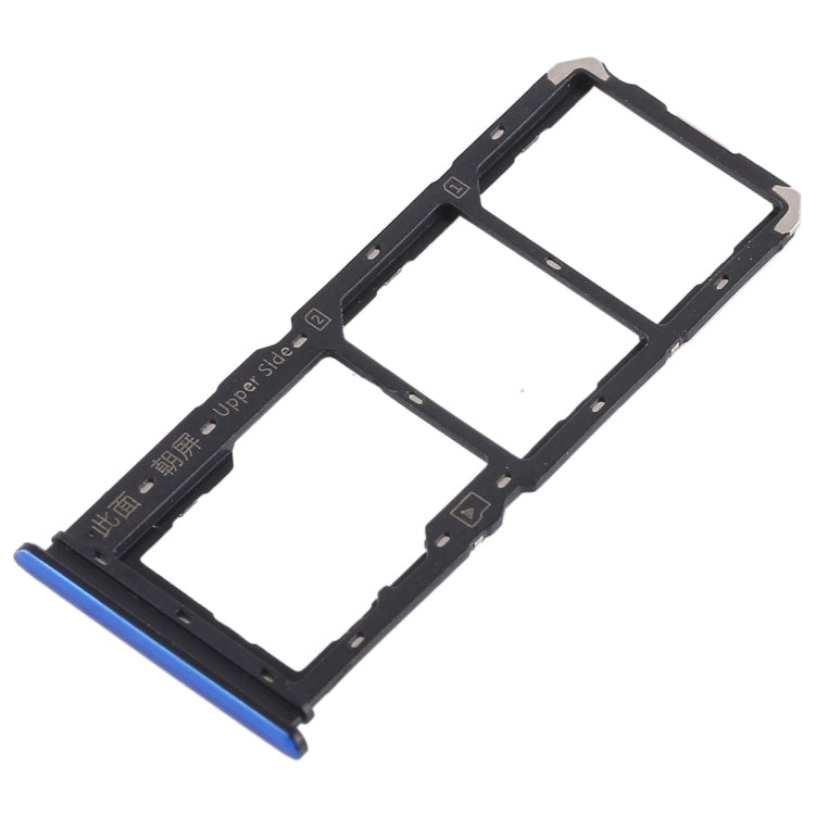 OEM SIM1 + SIM2 + Micro SD Card Tray Holders Part for vivo Y97 - Blue