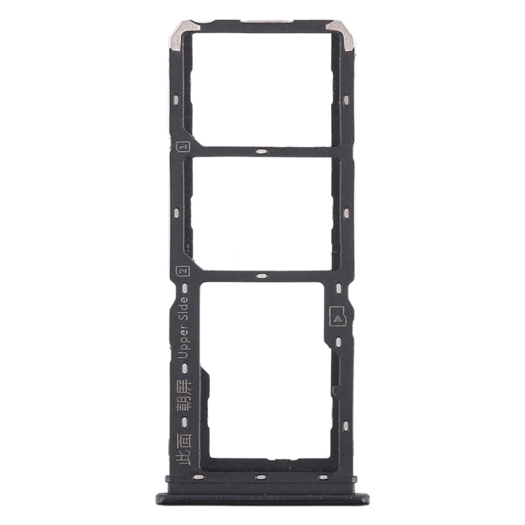 OEM SIM1 + SIM2 + Micro SD Card Tray Holders Part for vivo Y97 - Black