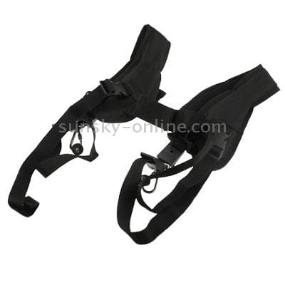 Safe & Fast Quick Double Shoulder Belt Strap for 2 Cameras DSLR (Black)