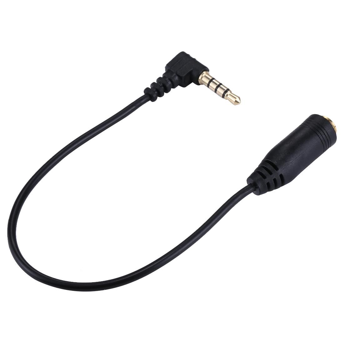 20cm 3.5mm Jack Audio Male to Female Headset Microphone Extension Cable (Black)