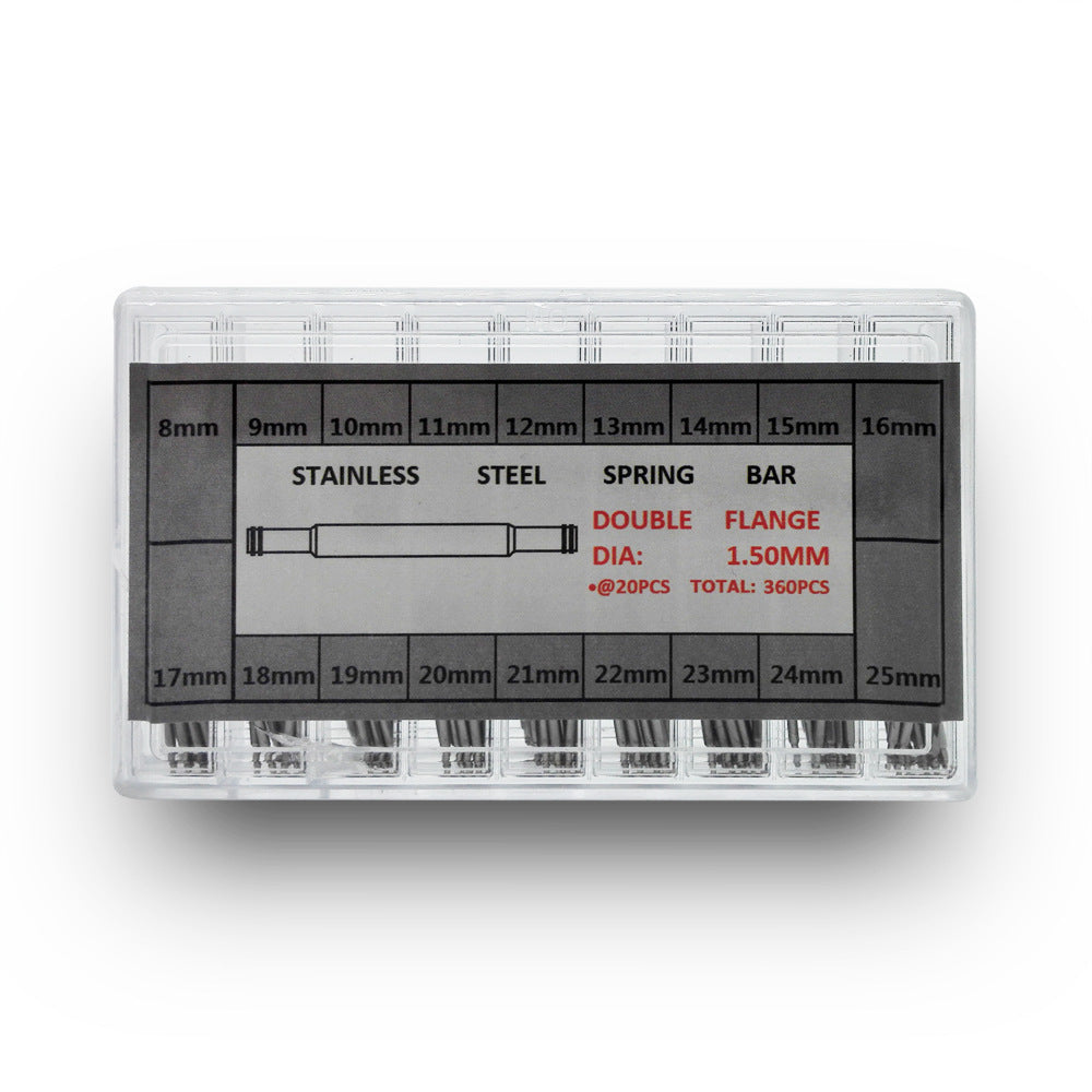 360PCS Solid Stainless Steel Watch Band Spring Bars Set Double