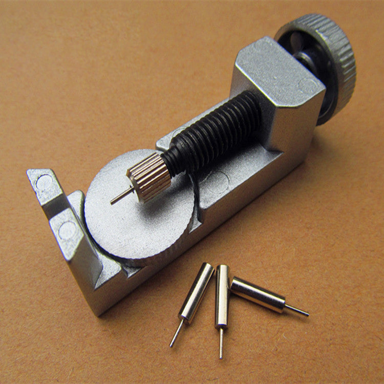 Adjust Watch Band Strap Link Pin Remover Watch Repair Tool with 3 Extra Pins for Watchmakers - Silver Color
